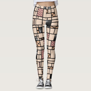 Leggings für moderne Art Fishnet Skin & Leather P