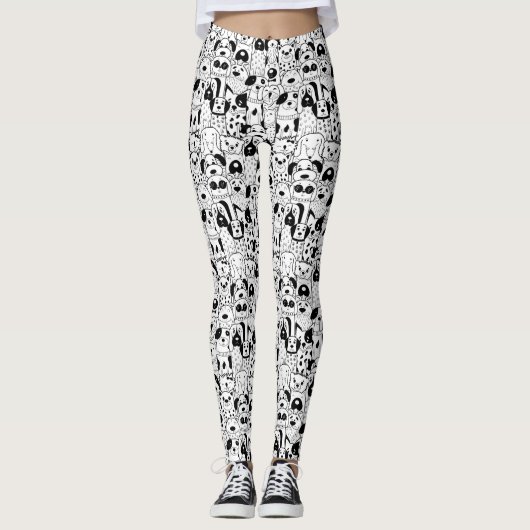 Leggings für niedliche Hunde (Vorderseite)