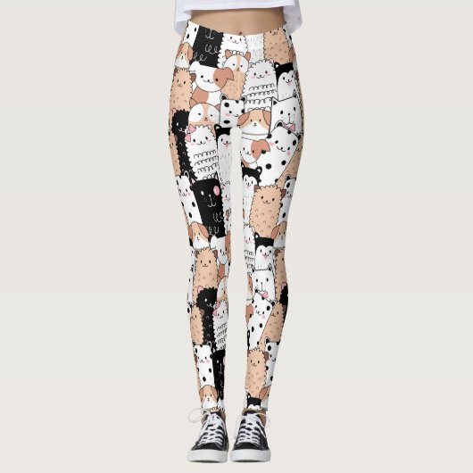 Leggings für niedliche Hunde (Vorderseite)