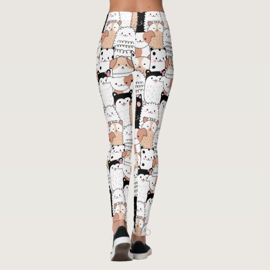 Leggings für niedliche Hunde (Rückseite)