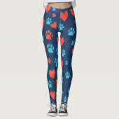 Leggings für niedliche Muster von Haustieren und H (Vorderseite)
