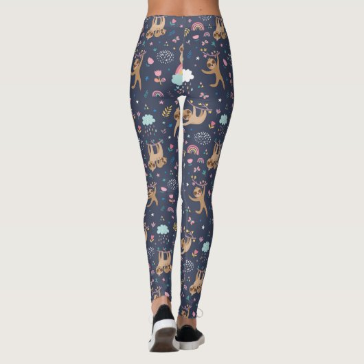 Leggings für niedliches Sloth Pattern (Rückseite)