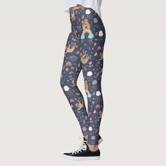 Leggings für niedliches Sloth Pattern (Links)
