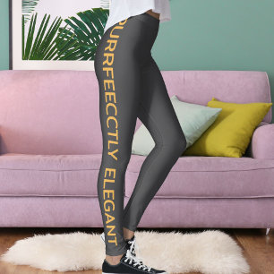 Leggings für personalisierte Soft Gold Dunkel Grau