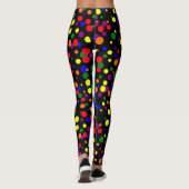 Leggings für Random Spots Musterfarben (Rückseite)