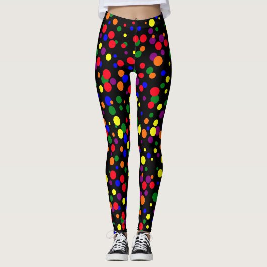 Leggings für Random Spots Musterfarben (Vorderseite)