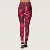 Leggings für Red Satin Pattern - Hübsch (Rückseite)