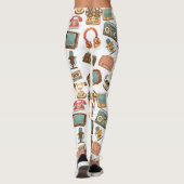Leggings für Retro-Medienmuster (Rückseite)