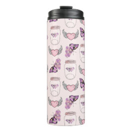 Leggings für romantische Butterfly und Herzschritt Thermosbecher