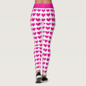 Leggings für rosa Herzmuster (Rückseite)