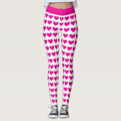 Leggings für rosa Herzmuster (Vorderseite)