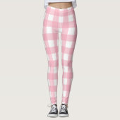 Leggings für rosa und weiße Tafelmuster (Vorderseite)