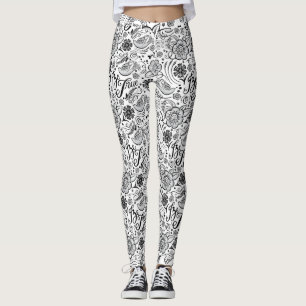 Leggings für Schwarz-weiße Muster