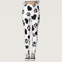 Leggings für Schwarze Katzen Print & Herz