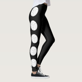 Leggings für Schwarzweiß-Volleyball