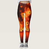 Leggings für Solarflare-Fraktal (Vorderseite)