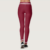 Leggings für Text und Farben - Rot (Rückseite)