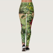 Leggings für tiefe rote Rose (Rückseite)