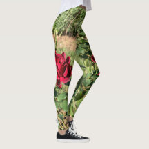 Leggings für tiefe rote Rose