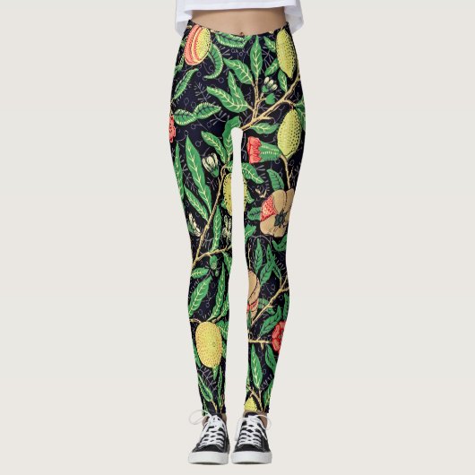 Leggings für Vintage Fruchtmuster - zeitlose Elega (Vorderseite)
