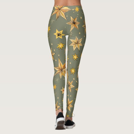 Leggings für Vintage Himmelsgestaltung (Rückseite)