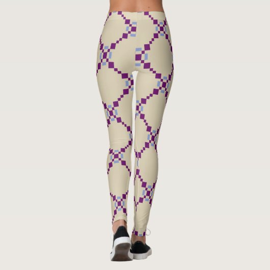 Leggings für Vintages Schachbrett (Rückseite)