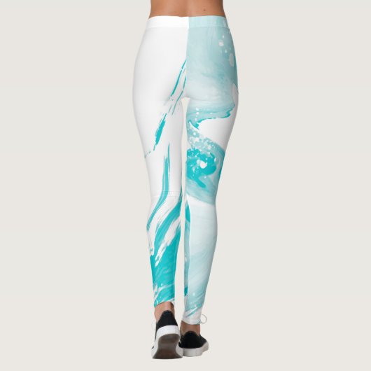 Leggings für Wasserfarben Muster (Rückseite)