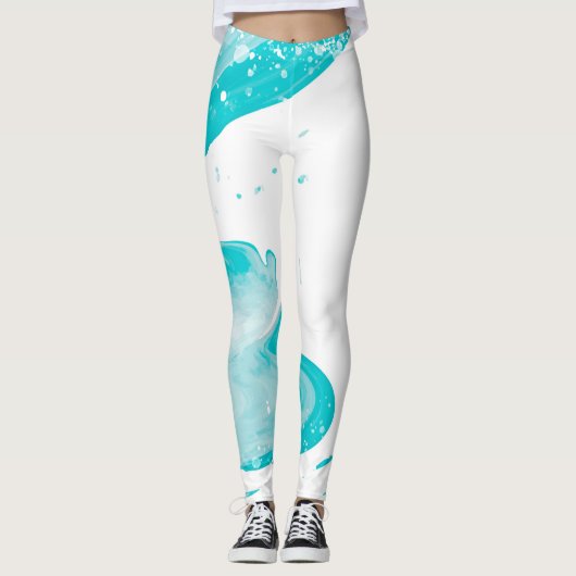 Leggings für Wasserfarben Muster (Vorderseite)