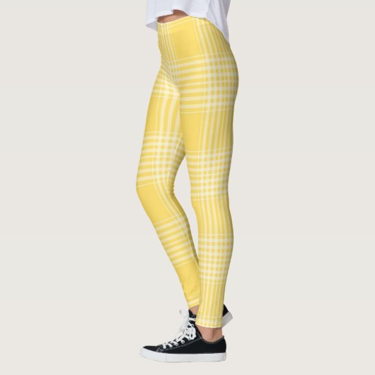 Leggings-Gelb-Kariert Leggings (Links)