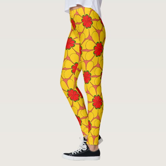 Leggings - Gelbe Blumen (Links)