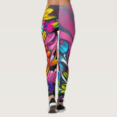 Leggings geometrischer Abstrakter Kunst (Rückseite)