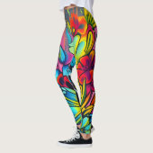 Leggings geometrischer Abstrakter Kunst (Links)