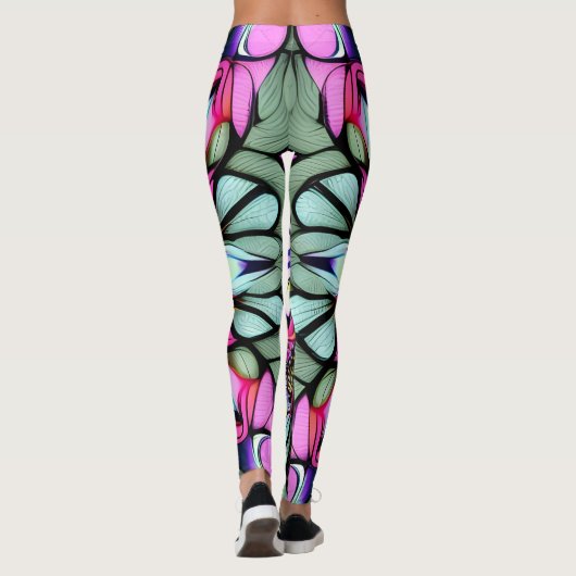 Leggings geometrischer Abstrakter Kunst (Rückseite)