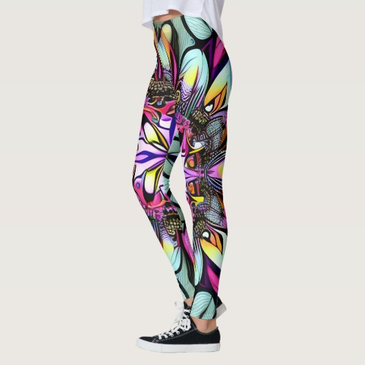 Leggings geometrischer Abstrakter Kunst (Links)