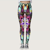Leggings geometrischer Abstrakter Kunst (Vorderseite)
