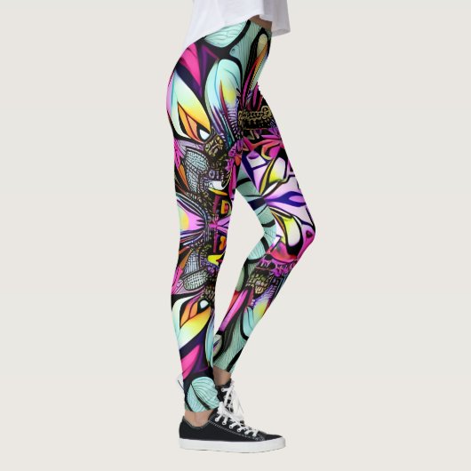 Leggings geometrischer Abstrakter Kunst (Rechts)