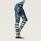 Leggings, gestreift mit Schädel und Kreuzknochen Leggings (Rechts)