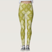 Leggings - Gittermuster in Gelb-Grün (Vorderseite)