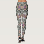LEGGINGS - Graurosa-braunes Mandala-Design (Rückseite)