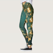 Leggings Green Baubles Goldene Weihnachtsdekoratio (Links)
