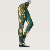 Leggings Green Baubles Goldene Weihnachtsdekoratio (Rechts)
