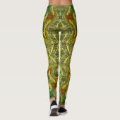 Leggings ~green gold Red Christmas (Rückseite)