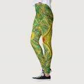 Leggings ~green gold Red Christmas (Links)
