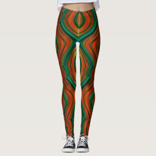 Leggings ~green red Christmas ~ Original