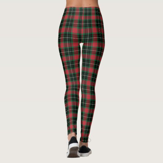 Leggings Green & Red Tartan (Rückseite)