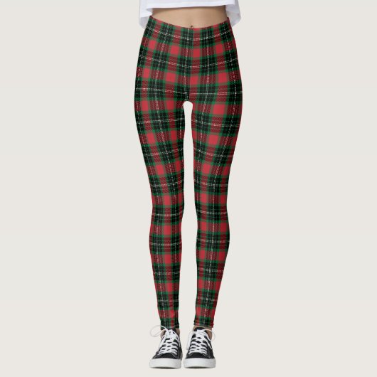 Leggings Green & Red Tartan (Vorderseite)