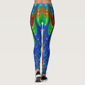 Leggings ~ grün-blau-orange ~ Original (Rückseite)