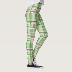 Leggings-Grün-Kariert Leggings
