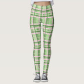 Leggings-Grün-Kariert Leggings (Vorderseite)