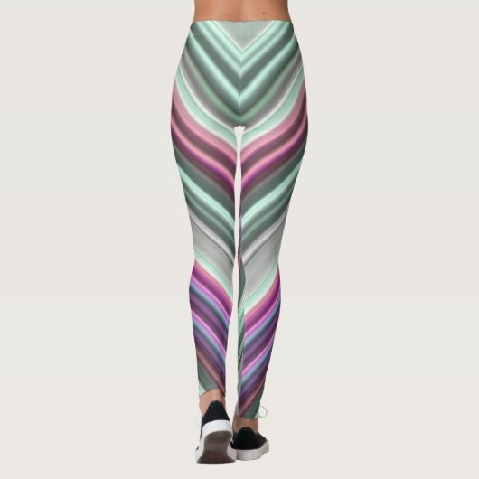 Leggings ~ grün rosa lila ~ Original (Rückseite)